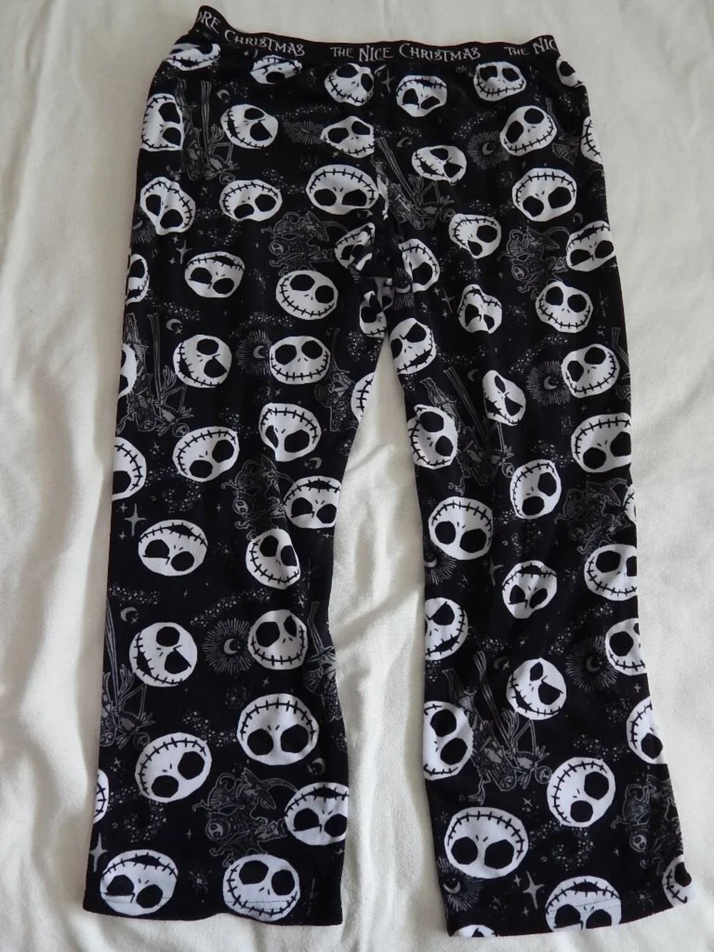 Disney Nightmare Before Christmas Pajama Pants - Kids Size XL Black White - Picture 3 of 6